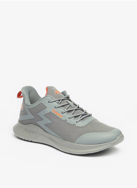 Men's Textured Lace-Up Sports Shoes with Cushioning