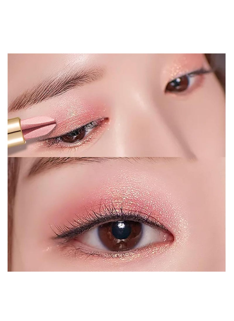 SYOSI - Luxurious Double-Color Eyeshadow Stick (4pcs) - Easy-to-Use Dual-Tone Stick with Mirror for Effortless Glamour - Image 1