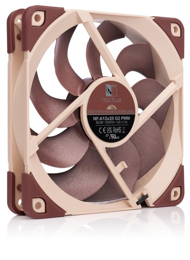 Noctua NF-A12x25 G2 PWM, Premium-Quality Quiet 120mm PC Fan (Brown) - Image 2