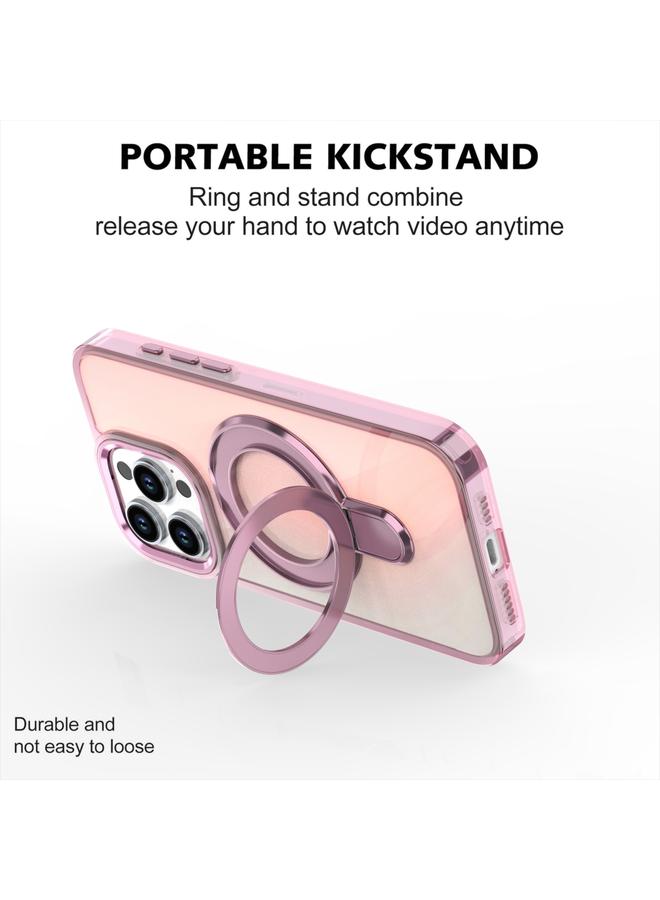 erorex Case For iPhone 16 Pro Max Plating Gradient Discolor MagSafe Holder Phone Case - Image 4