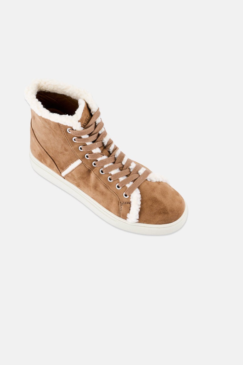 NINE WEST Women Medium Mellie2 Lace Up Casual Shoes, Brown - Image 1