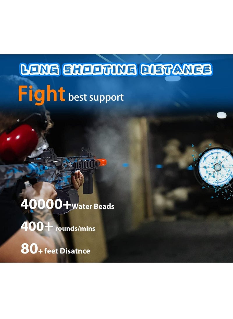 LEDIN - Electric Gel Ball Blaster M416 High Speed Automatic Splatter Ball Blaster with 40000+ Water Beads and Goggles Rechargeable Splatter Ball Toys for Outdoor Activities Shooting Game Party Favors - Image 1