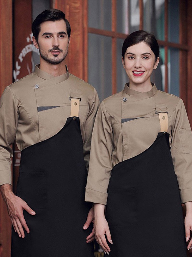 Chef Work Clothes Long-Sleeved Suit Personality High-End Restaurant West Point Baker Chef Clothes Men'S Printed Embroidered Character - Image 5