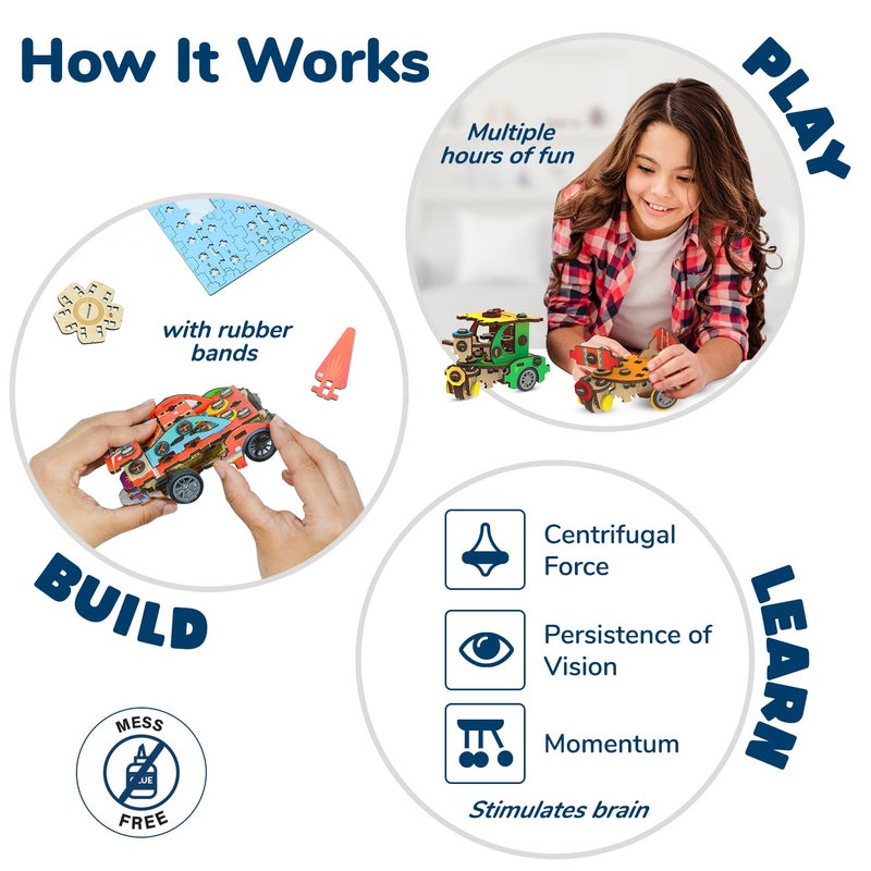 Smartivity 20in1 Spin-n-Go Kit for Kids Ages 6-7-8-9-10-11-12 I Build a Moving Robot, CAR, Airplane & More I Birthday Gifts for Boys & Girls | DIY Science Toy for Kids 6-12 Years Old,Multicolor - Image 5