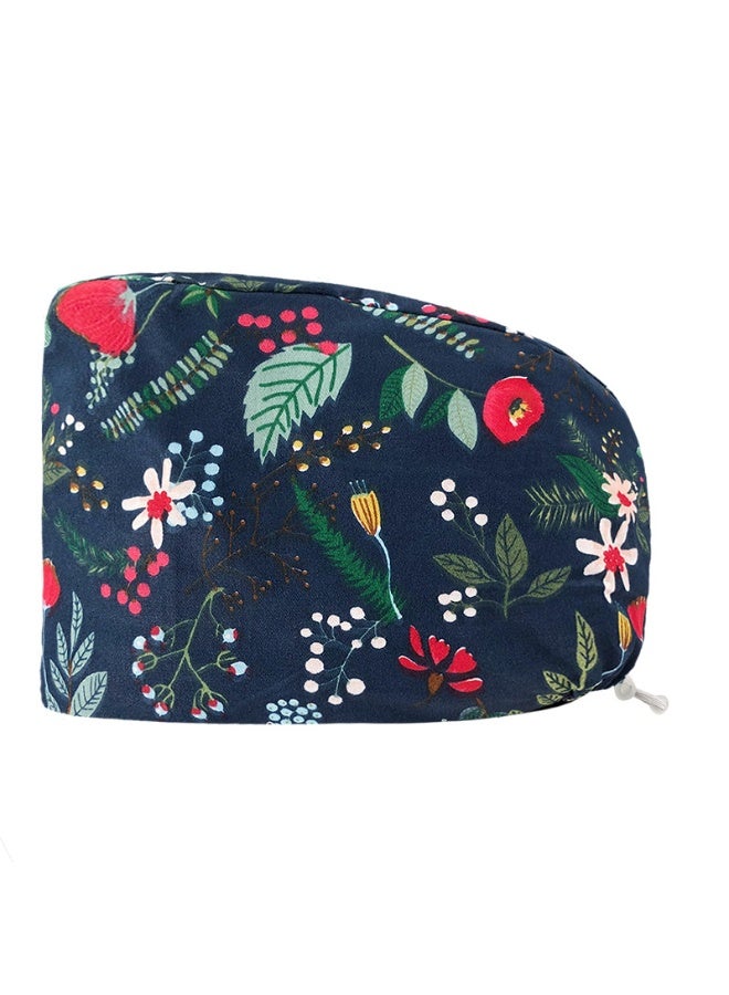 NIBEMINENT Soft Cotton Unisex Scrubs Cap Mens Scrubs Nursing Medical Surgical Caps Medical Uniforms Multicolour Printing Hospital Nurse Hat