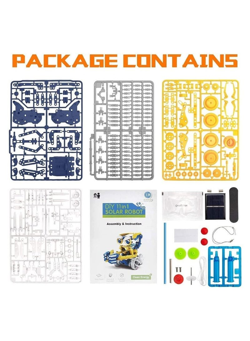 Robot Toy, STEM Solar Project Toys, 11-in-1 Kit, 231 Pieces and Cell Powered 2 in 1, Educational DIY Assembly Kit for Kids Aged 8+ - Image 4