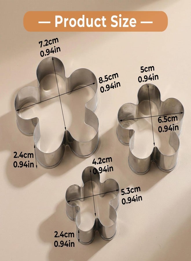 Xyembu 3 Pcs Flower Cookie Cutter Set, Stainless Steel Baking Tools, Five Petal Scalloped Edge Spring Flowers Cook Cutters Shapes Molds, Flower Fondant Cookie Cutters for Fondant, Biscuits, DIY Crafts - Image 4