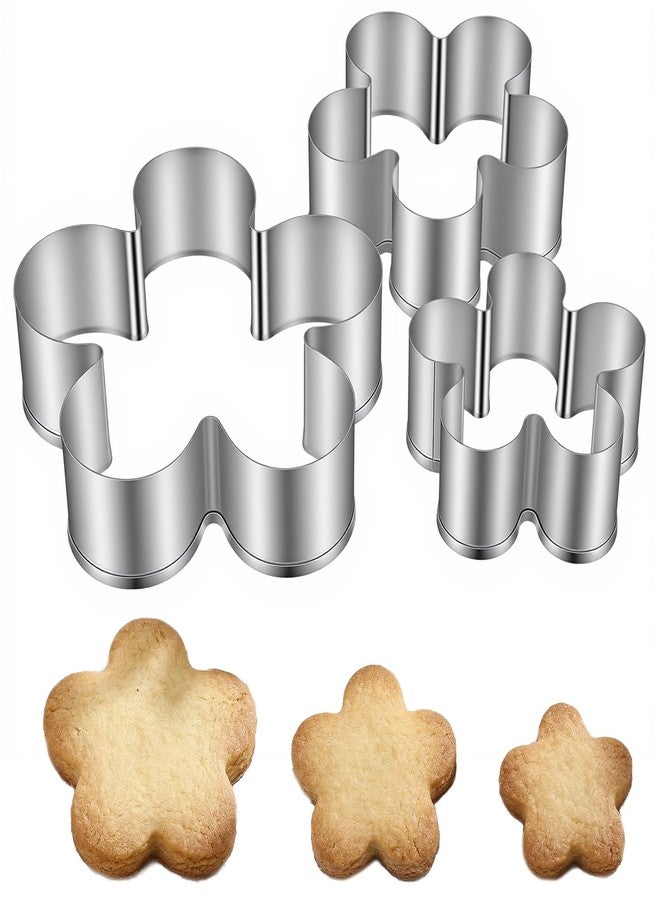 Xyembu 3 Pcs Flower Cookie Cutter Set, Stainless Steel Baking Tools, Five Petal Scalloped Edge Spring Flowers Cook Cutters Shapes Molds, Flower Fondant Cookie Cutters for Fondant, Biscuits, DIY Crafts - Image 1