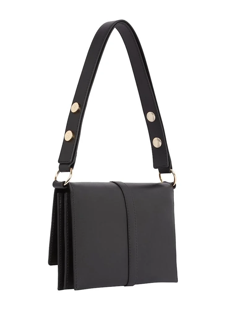 تومي هيلفيغر Logo Detail Top Handle Flap Over Crossbody