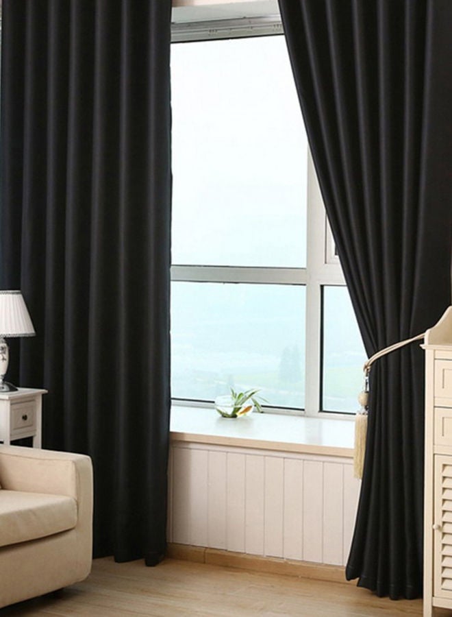 نيبمينينت ستارة قماشية سميكة وسادة للتعتيم بتصميم أوروبي أسود 100 x 250سنتيمتر - Image 2