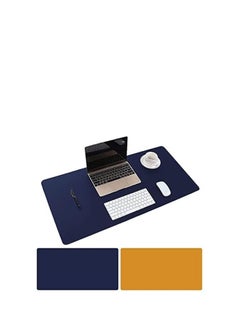 Cool Baby COOL BABY Multifunctional desk pad ultra-thin waterproof PU leather mouse pad office/home dual-use desk writing pad (90*45cm,Yellow + Blue)  - Image 1