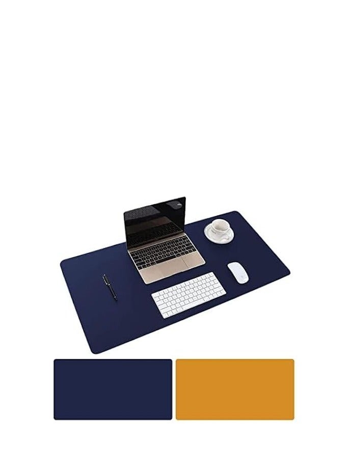 Cool Baby COOL BABY Multifunctional desk pad ultra-thin waterproof PU leather mouse pad office/home dual-use desk writing pad (90*45cm,Yellow + Blue) - Image 1