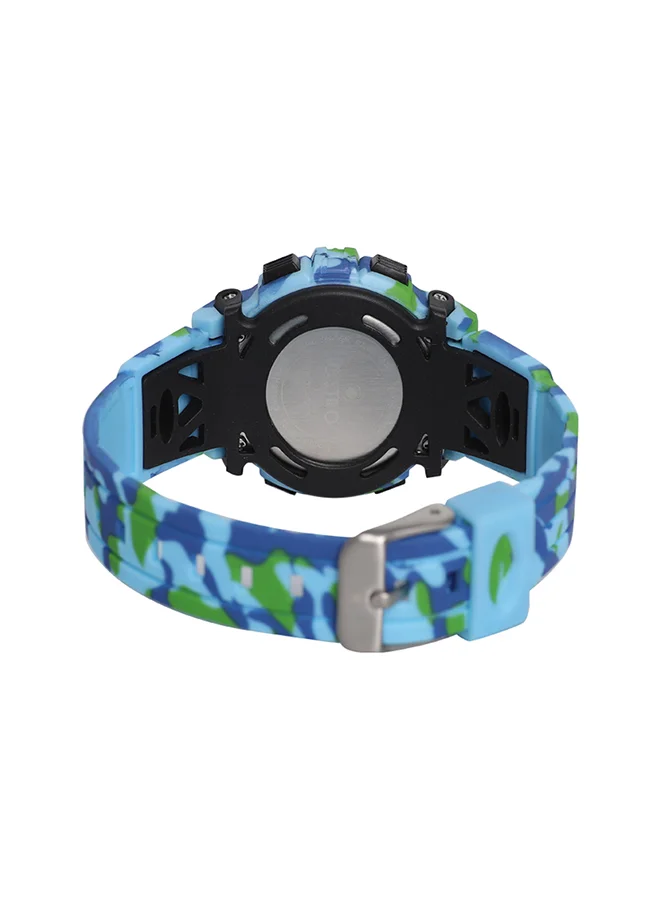 أسترو Astro Kids Watch, Digital Display and Plastic Strap - A9933-PPLS, Blue Camouflage