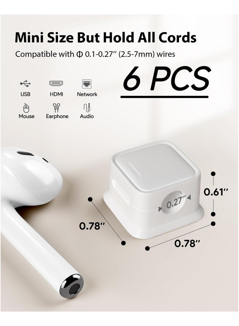 Crownity (أبيض، 6 عبوات) مشابك كابل مغناطيسية، منظم كابلات تحت المكتب - حوامل كابلات لاصقة لإدارة الأسلاك في المنزل أو المكتب، مناسبة للمكاتب، السيارات، الجدران، الطاولات، الطاولات الجانبية ومشابك كابل مغناطيسية، منظم كابلات تحت المكتب حوامل أسلاك لاصقة لمكتب المنزل أو المكتب، الهاتف، السيارة، الجدار، المكتب، الطاولة الجانبية (أسود، 6 عبوات) حزمة - Image 1