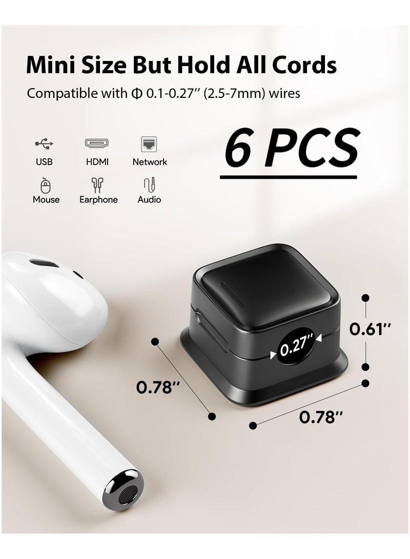 Crownity (أبيض، 6 عبوات) مشابك كابل مغناطيسية، منظم كابلات تحت المكتب - حوامل كابلات لاصقة لإدارة الأسلاك في المنزل أو المكتب، مناسبة للمكاتب، السيارات، الجدران، الطاولات، الطاولات الجانبية ومشابك كابل مغناطيسية، منظم كابلات تحت المكتب حوامل أسلاك لاصقة لمكتب المنزل أو المكتب، الهاتف، السيارة، الجدار، المكتب، الطاولة الجانبية (أسود، 6 عبوات) حزمة - Image 2