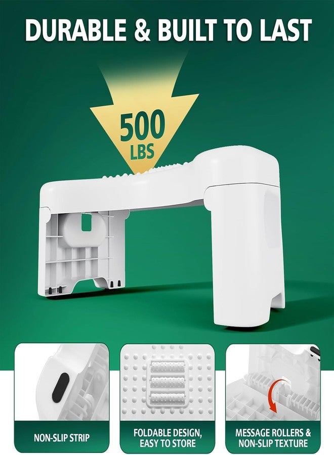 MECHDEL Toilet Squat Stool | Squat Potty | Foot Stool | Step Stool | Potty Stool for Adults | Western Toilet | Scientific Angle | Anti-Slip Stool (White, Foldable : Toilet Stool) - Image 5