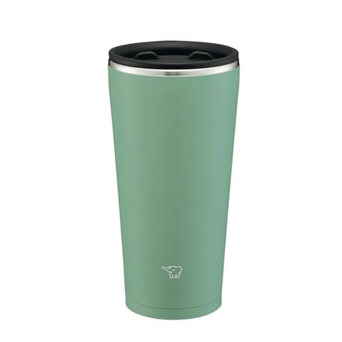 Zojirushi SXFA45GZ Stainless Steel Tumbler with Lid Rotary Open and Close Lid Heat Retention Office Work Home Time 159 fl oz 450 ml Ash Green - Image 1