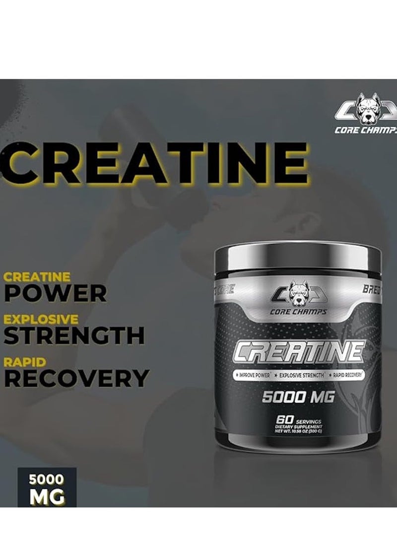 CORE CHAMPS Core Champs Creatine 5000mg 300g Unflavored 60 Servings  - Image 2