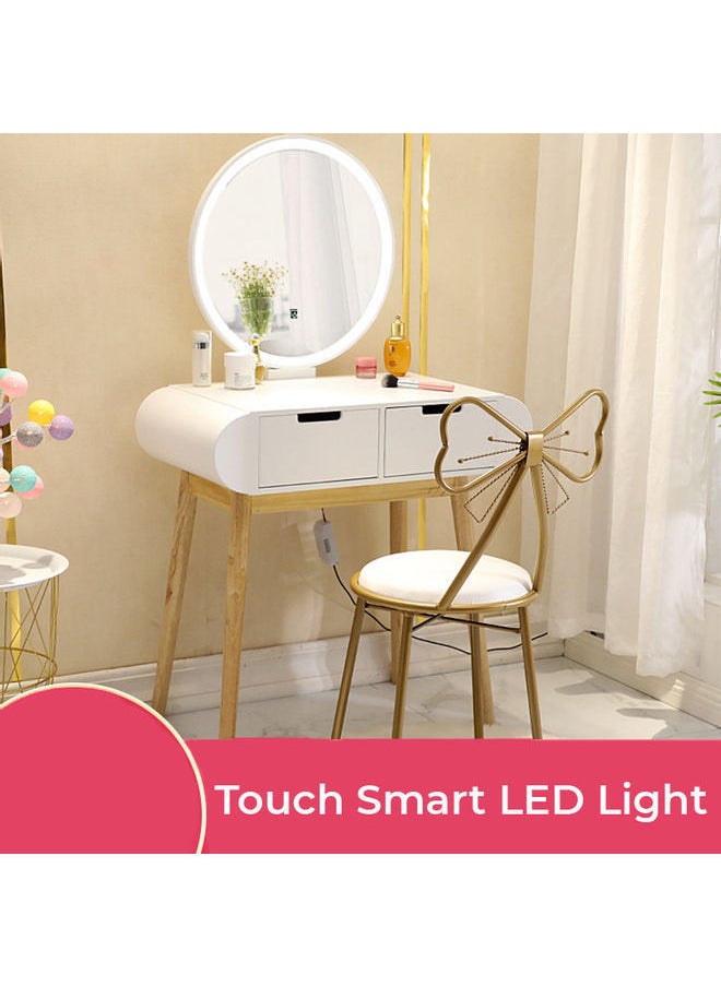 نيبمينينت مرآة بمصباح LED ذكي يعمل باللمس مقاس 40x13x43 سم أبيض  - Image 4