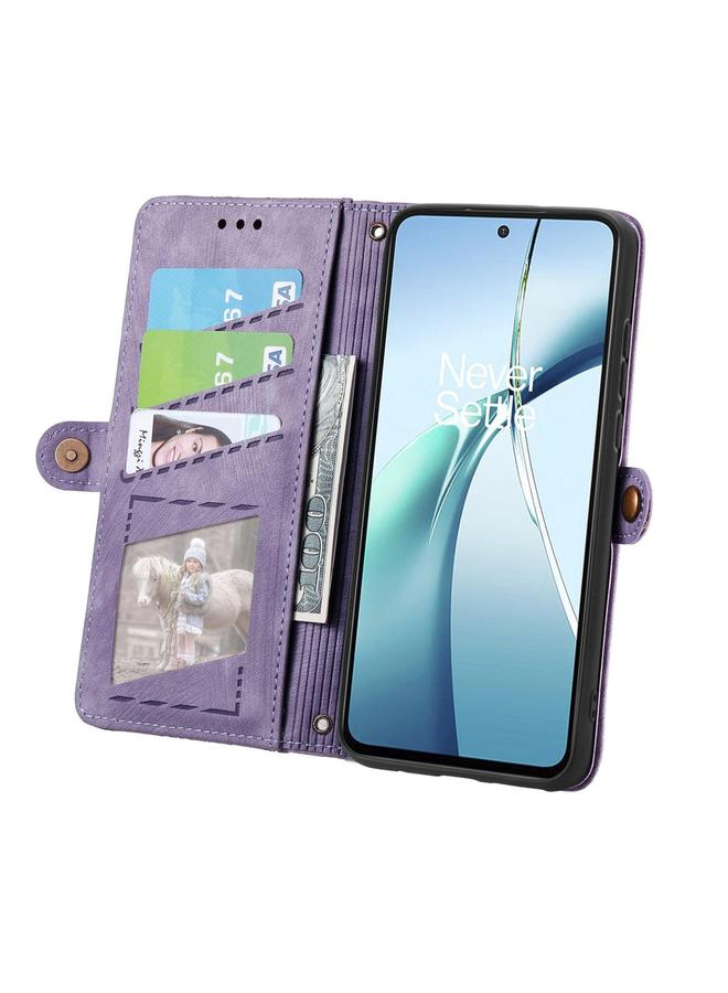 S-TOP Case For OPPO Reno13 Pro Geometric Zipper Wallet Side Buckle Leather Phone Case - Image 3