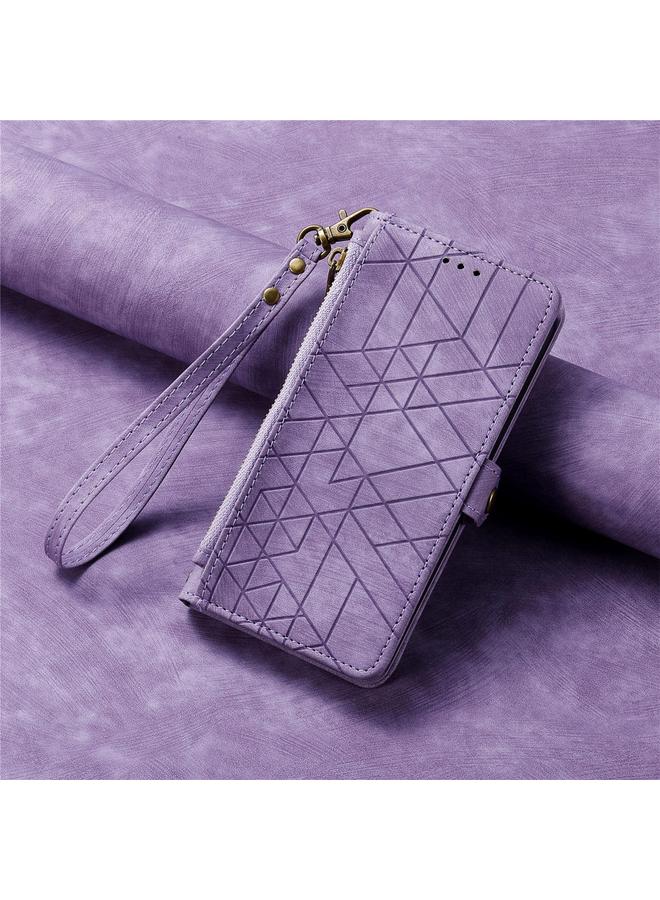 S-TOP Case For OPPO Reno13 Pro Geometric Zipper Wallet Side Buckle Leather Phone Case - Image 5