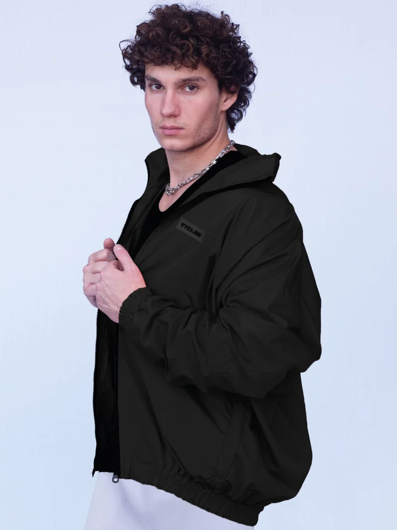 Vatkalimon Women's Men's Black Colored Bomber Jacket