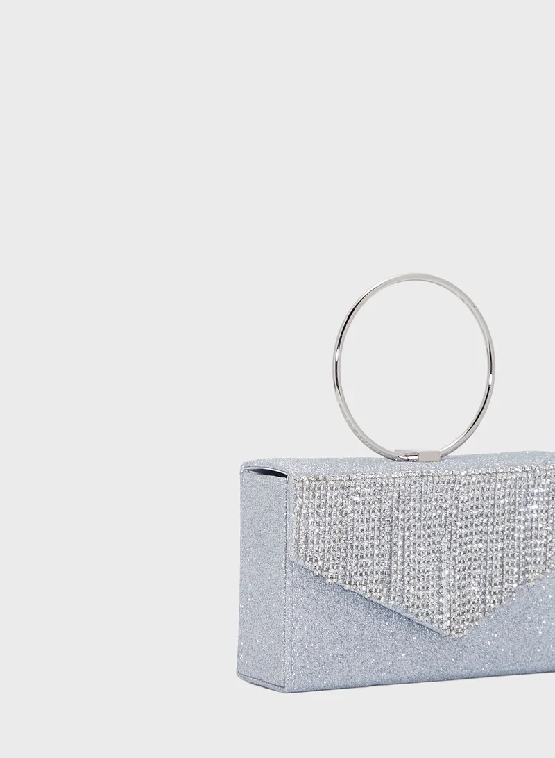 Khizana Diamante Fringe Box Bag
