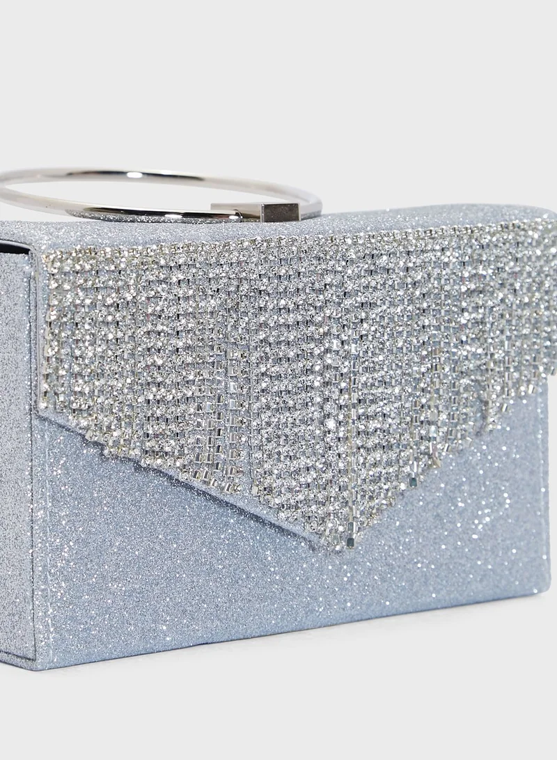 Khizana Diamante Fringe Box Bag
