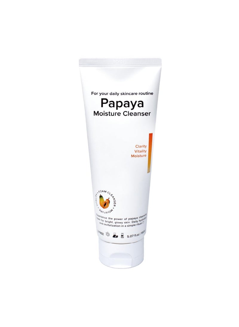 Naisture - Foaming Facial Cleanser for Daily Face Wash Skincare with Hyaluronic Acid  Papaya Moisture Cleanser 507 floz 150ml - Image 1