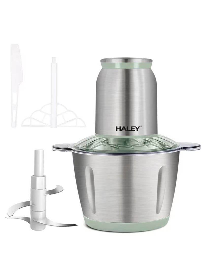 Haley مفرمة طعام - قوة 500 واط ووعاء من الفولاذ المقاوم للصدأ سعة 3 لتر لتقطيع الطعام بكفاءة - Image 2