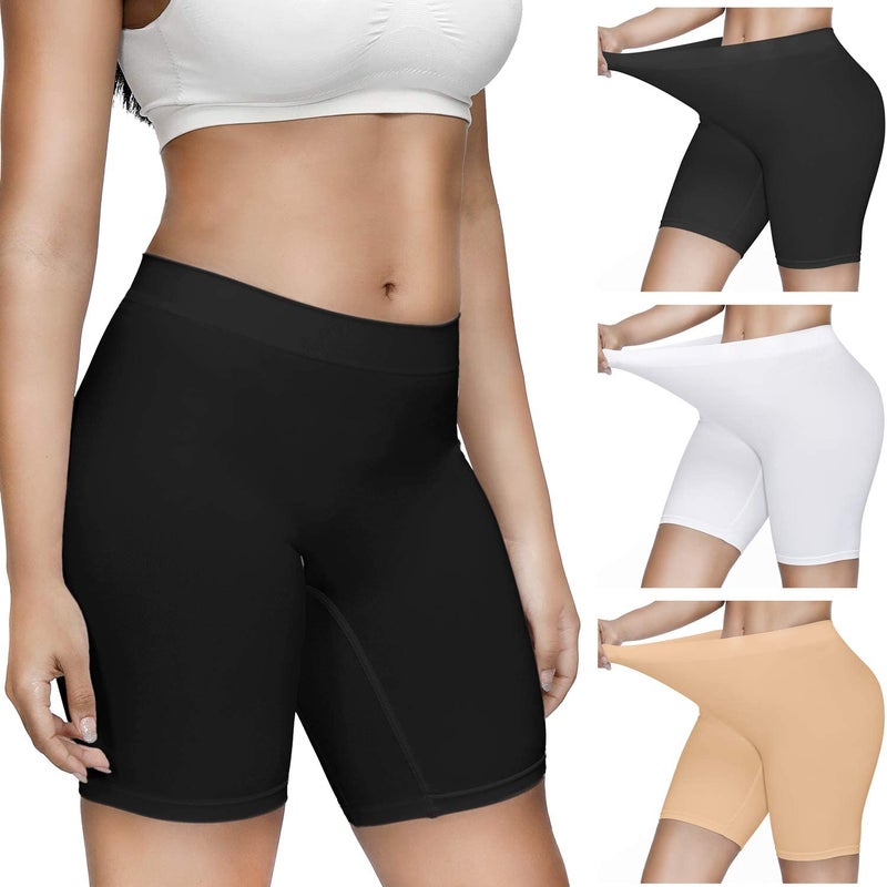 SIMIYA Slip Shorts for Women, Smooth Seamless Slip Shorts for Under Dresses, Stretch Workout Yoga Biker Shorts - Image 1