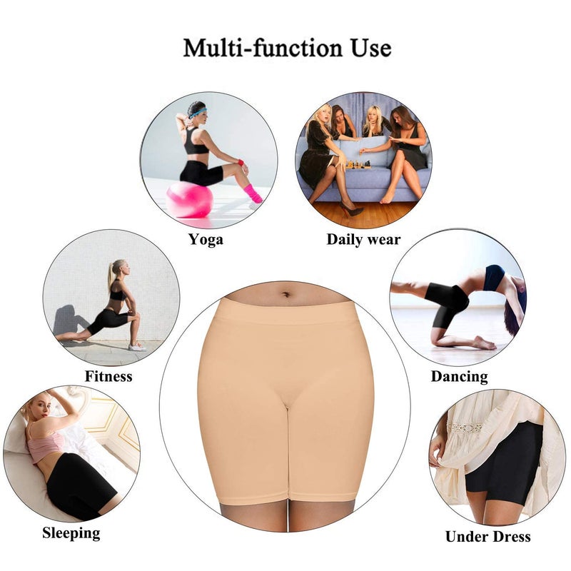 SIMIYA Slip Shorts for Women, Smooth Seamless Slip Shorts for Under Dresses, Stretch Workout Yoga Biker Shorts - Image 5