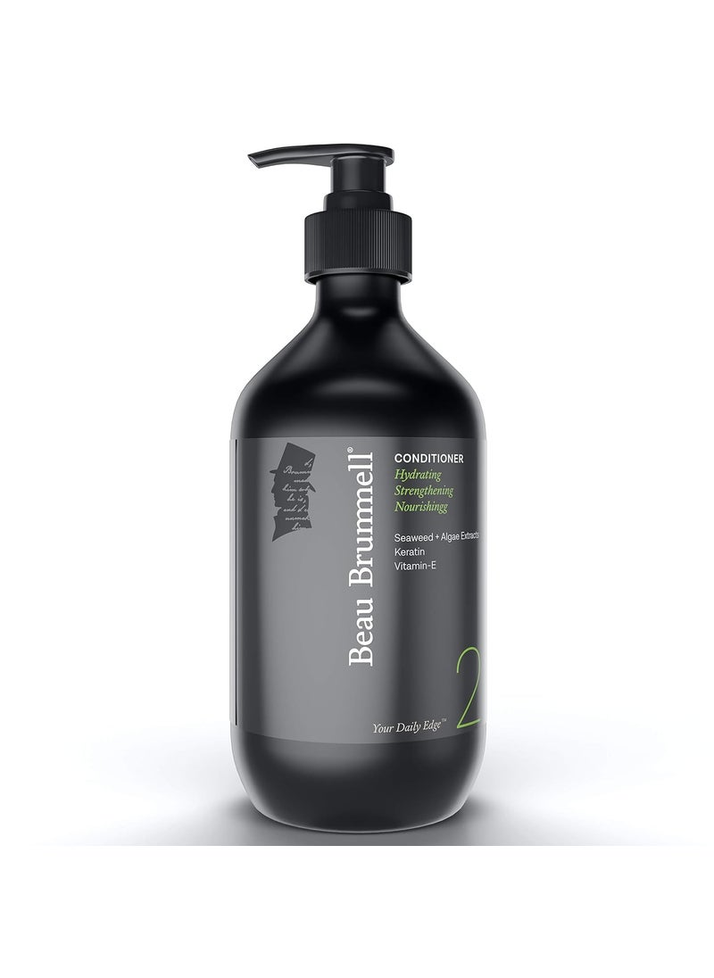 Beau Brummell Daily Hydrating Conditioner for Men by Beau Brummell  A Luxury Conditioner With Natural Seaweed  Algae Extracts to Improve Hair Strength and Eliminate Dryness  Large 169 OZ Bottle  Made in USA 