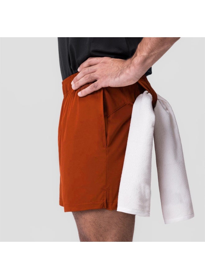 Men's Fitness Shorts Summer Woven Gym Sports Shorts Solid color Training Running Casual Quick-Drying Jogger Workout Short Pants - Image 3