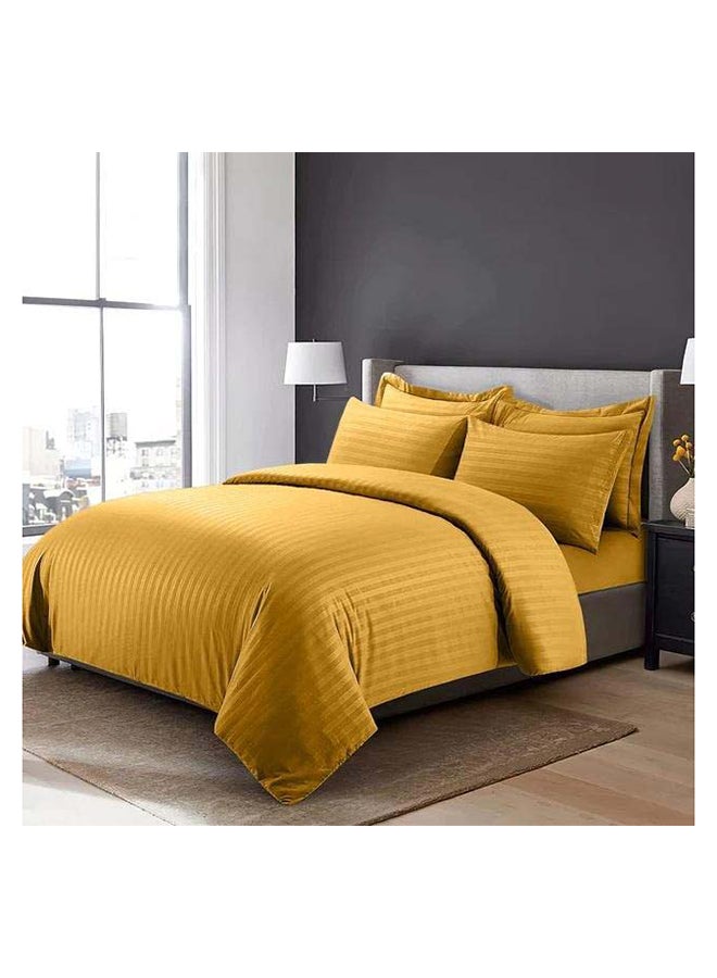 Hotel Collection HOTEL COLLECTION Stripe Double Brown Duvet Cover set with 2 Pillow Case 220x240 cm  - Image 1