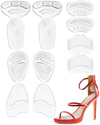 BLATOWN 10Pcs High Heel Comfort Pads Ball of Foot Cushions for Heels Silicone Shoe Inserts for Women Shoes Too Big Soft Shoe Pads Insoles for High Heels ClearSilicone - Image 2