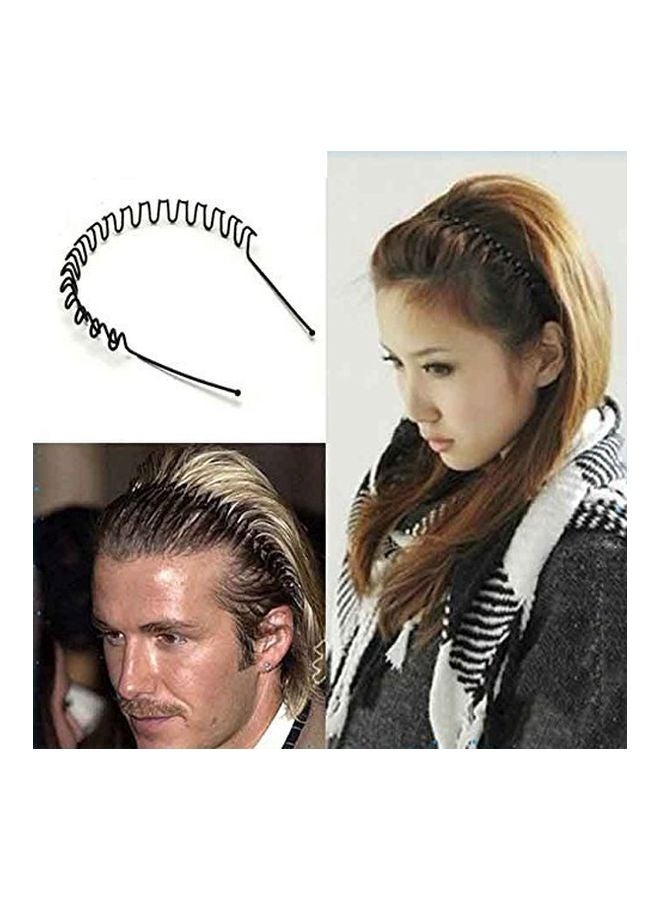 2 pcs Black Wavy Metal  Metal Hair Band - Image 2