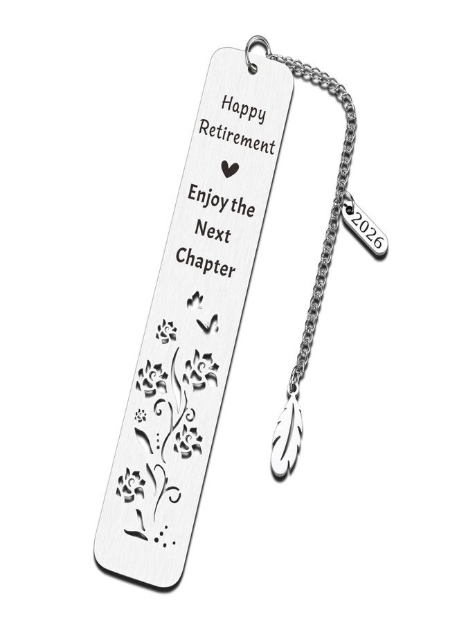 NUBARKO 2026 Best Retirement Gifts for Woman Man 2026 Cool Teacher Retirement Retired Gifts for Women Men Female Going Away Leaving Gift for Women Men Friends Happy Retirement Enjoy The Next Chapter Bookmark - Image 1