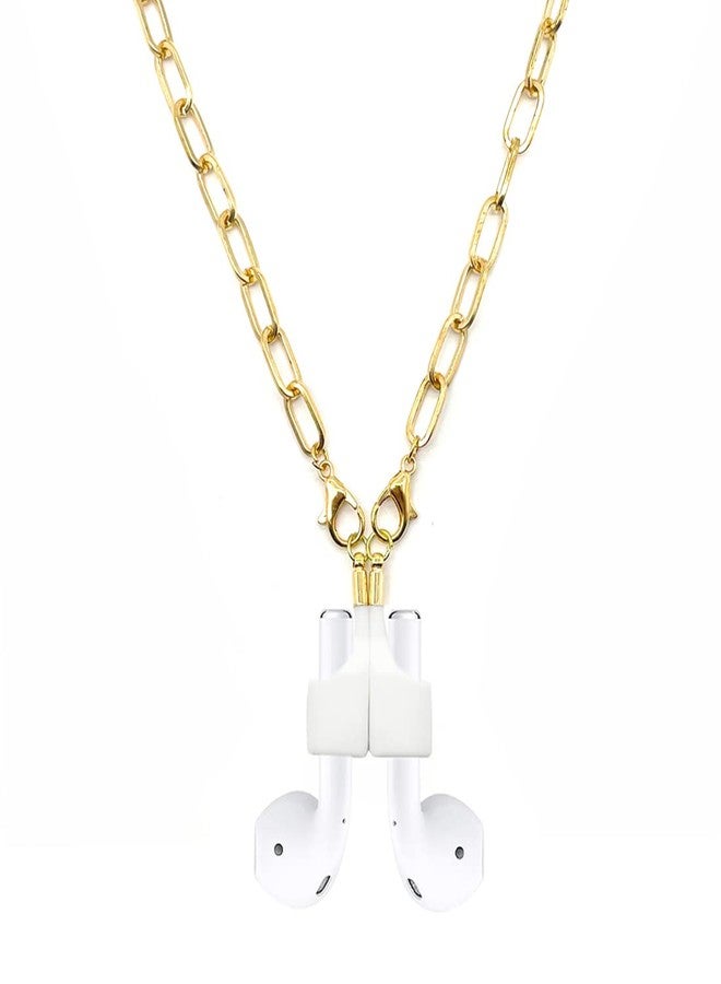 Sopopal سلاسل مضادة للفقد مغناطيسية لسماعات AirPods - حبل عنق متوافق مع Airpods Pro/2/1 (ذهبي كوبي) - Image 1