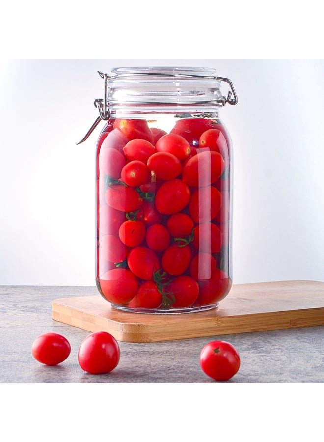 Scybe Glass Storage Jar, Airtight Container For Infusing Liquor, Pickling, Glass Jar, Glass Bottle, Sige 1500ml - Image 5
