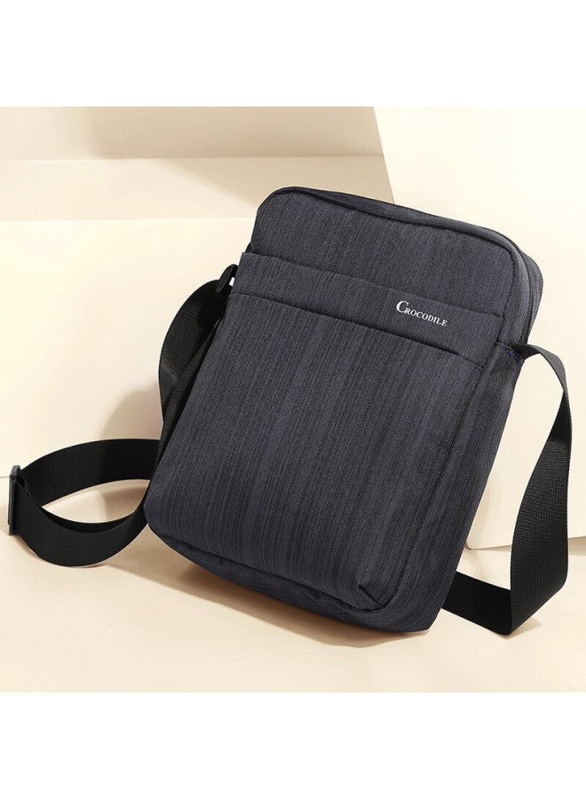 Crocodile New Year Gift Men's Fabric Bag, Sports Casual Shoulder Bag For Men, Simple Trendy Crossbody Vertical Bag, Royal Blue - Image 2