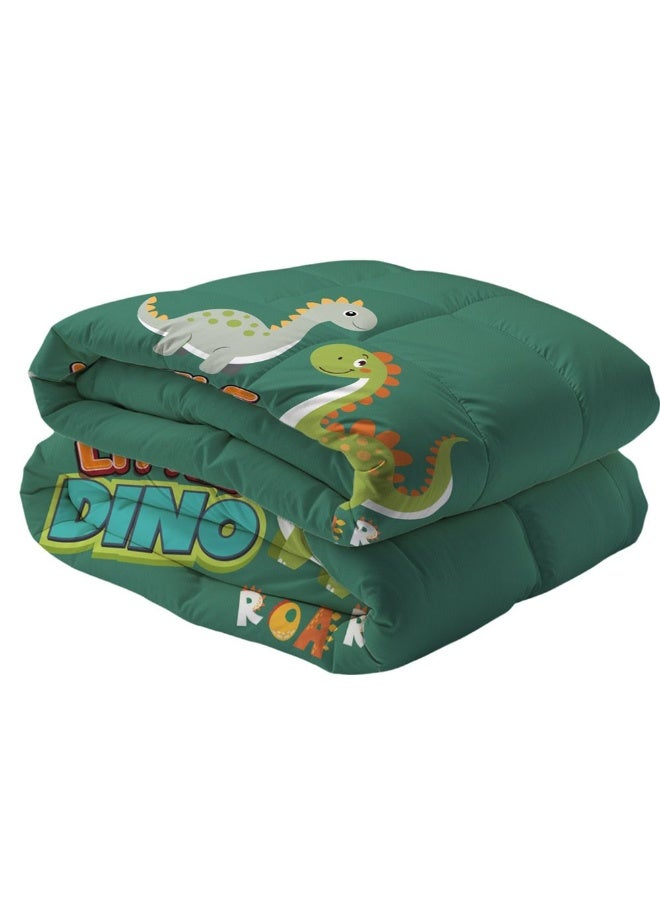 DANUBE HOME Dreamz Dino Digital Printed 4-Piece Micro Comforter Set - 130x220 cm, Soft Polyester Bedding Set For Kids, Includes Comforter, Fitted Sheet & Pillow Cases - Multi Color - Image 2