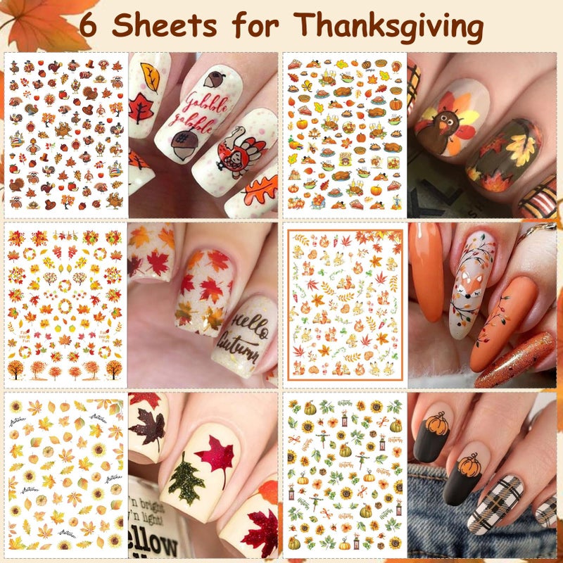 winthrop 30 Sheets 7 Holiday Nail Art Stickers, Mixed Season Nail Decals Set for All Year, 3D Self-Adhesive Pegatinas UÃ±as Easter 4th of July Halloween Thanksgiving Christmas Valentine's St. Patrick's Day - Image 4