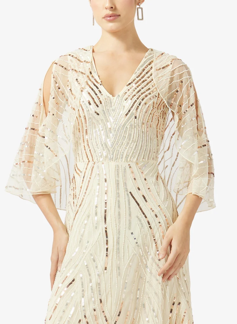 Amelia Rose  Embellished Sequin Maxi Dress for Women | Best Price UAE