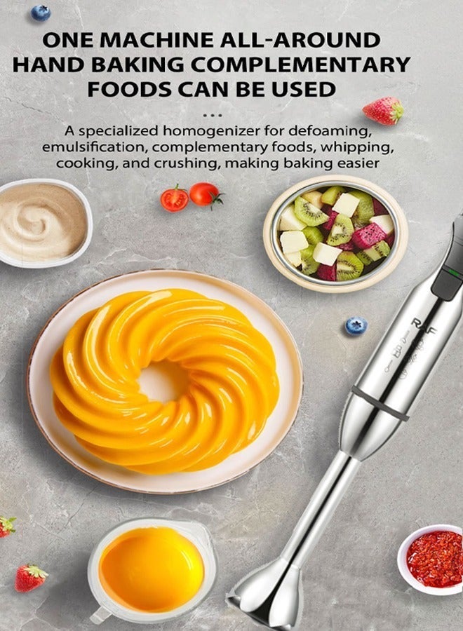آر إيه أف خلاط يدوي محمول باليد ، خلاط يدوي متعدد الأغراض 5 في 1 ، خلاط عصا 25 سرعة مع وضع توربو ، كوب 700 مل ، مفرمة 500 مل ، خفقت البيض ، مزبد الحليب ، ر. 3003 - Image 5