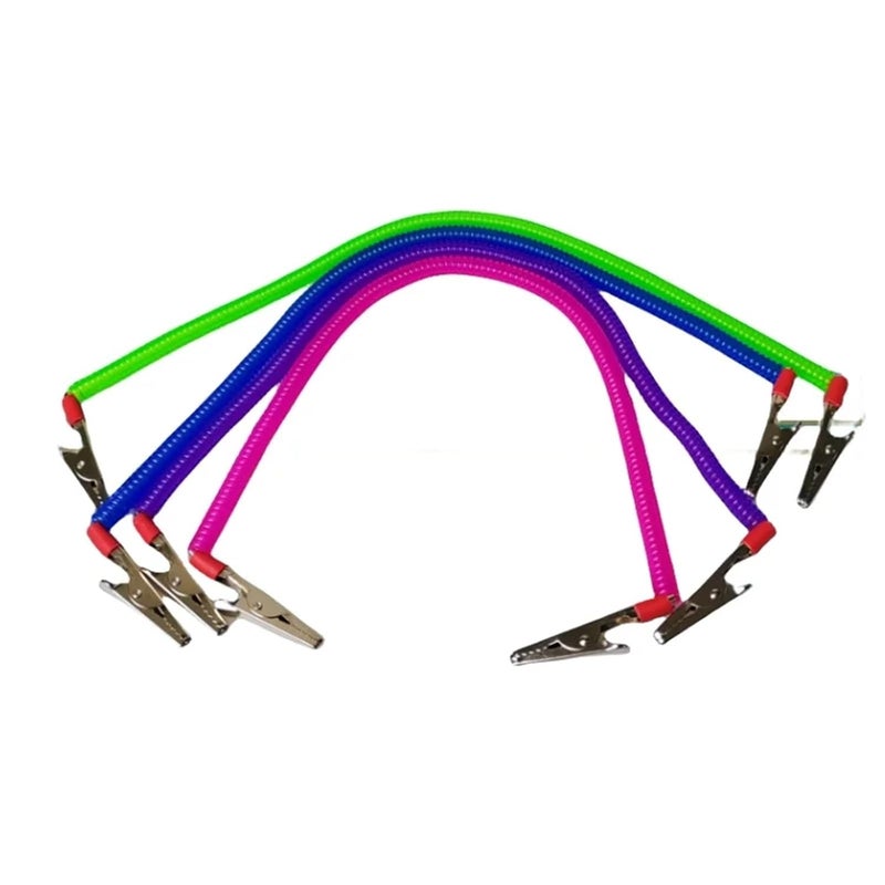 Purple Dental Bib Clips 20pcs Elastic Spring Rope Napkin Holders Dentistry Tools - Image 5