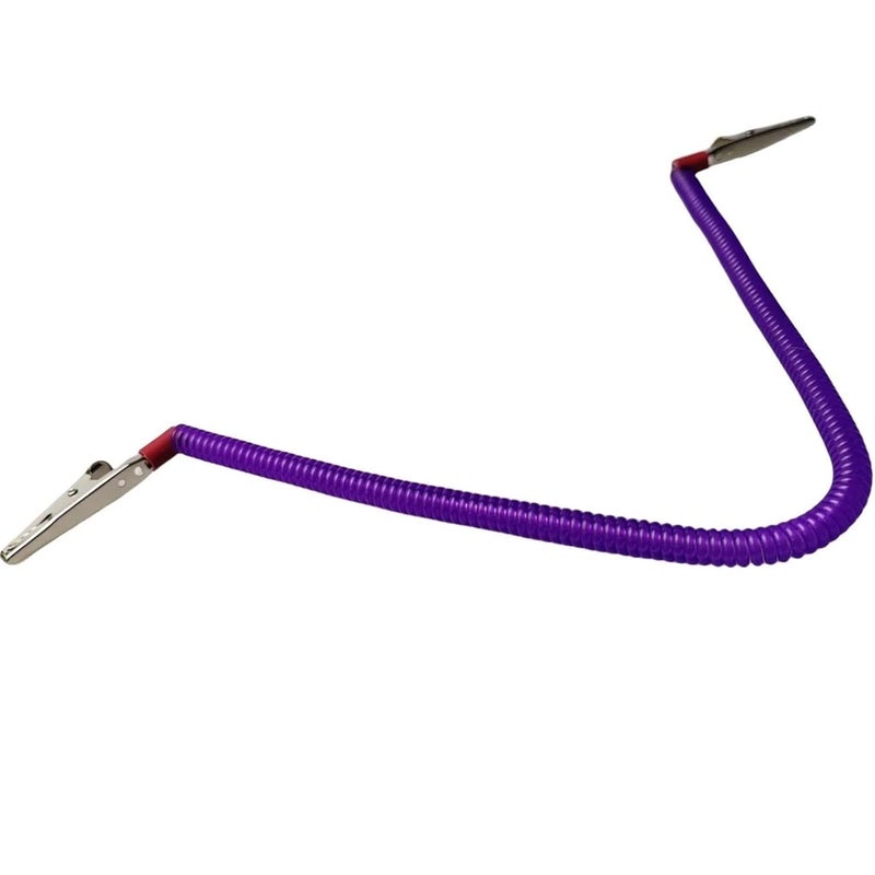 Purple Dental Bib Clips 20pcs Elastic Spring Rope Napkin Holders Dentistry Tools - Image 2