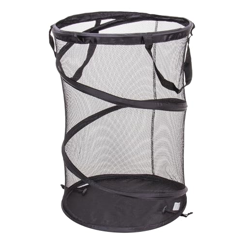 Household Essentials 2026 Pop-Up Collapsible Mesh Laundry Hamper | Black, 25" H - Image 5