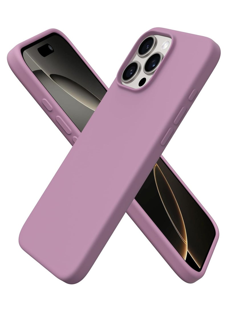 ACLIX Compatible with iPhone 16 Pro Max Case 6.9", Slim Liquid Silicone 3 Layers Soft Gel Rubber Shockproof Protective Case with Anti-Scratch Microfiber Lining - (Lilac Purple) - Image 1