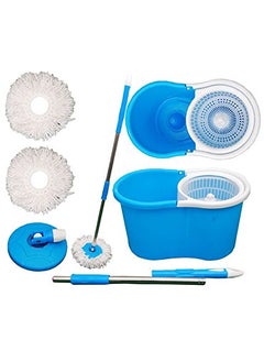 GTC GTC® Best Homes 360° Spin Floor Cleaning Easy Magic Plastic Bucket PVC Mop with 2 Microfiber Heads (Random Color)  - Image 2
